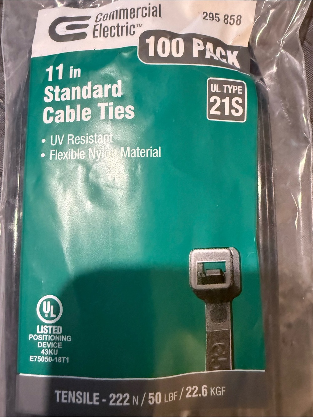 Commercial Electric 11 in Standard Cable Ties 100 Pack
